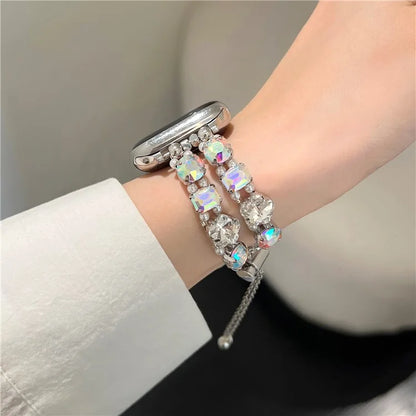 For Apple Watch Series 9 8 7 41mm / 6 5 4 SE (2023) SE (2022) SE 40mm / 3 2 1 38mm Jewelry Wristband Rhinestone Bracelet