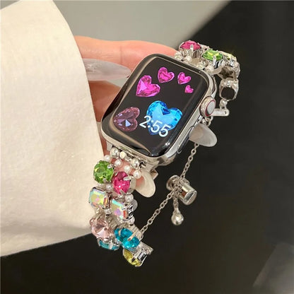 For Apple Watch Series 9 8 7 41mm / 6 5 4 SE (2023) SE (2022) SE 40mm / 3 2 1 38mm Jewelry Wristband Rhinestone Bracelet