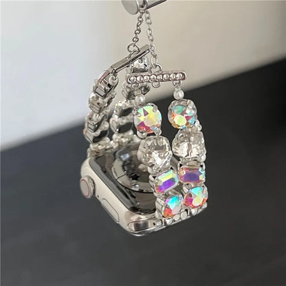 For Apple Watch Ultra 2 Ultra 49mm / Series 9 8 7 45mm / 6 5 4 SE (2022) SE (2023) SE 44mm / 3 2 1 42mm Watch Band Rhinestone Chain Bracelet