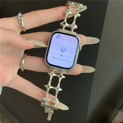For Apple Watch Series 9 8 7 41mm / 6 5 4 SE (2023) SE (2022) SE 40mm / 3 2 1 38mm Alloy Bracelet Watch Band