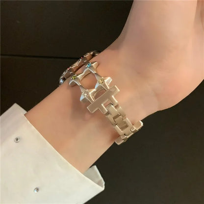 For Apple Watch Series 9 8 7 41mm / 6 5 4 SE (2023) SE (2022) SE 40mm / 3 2 1 38mm Alloy Bracelet Watch Band