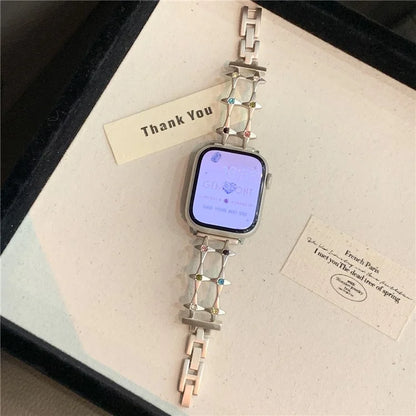 For Apple Watch Series 9 8 7 41mm / 6 5 4 SE (2023) SE (2022) SE 40mm / 3 2 1 38mm Alloy Bracelet Watch Band