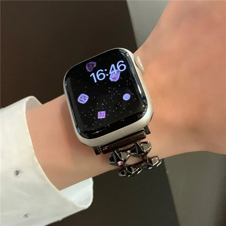For Apple Watch Series 9 8 7 41mm / 6 5 4 SE (2023) SE (2022) SE 40mm / 3 2 1 38mm Alloy Bracelet Watch Band