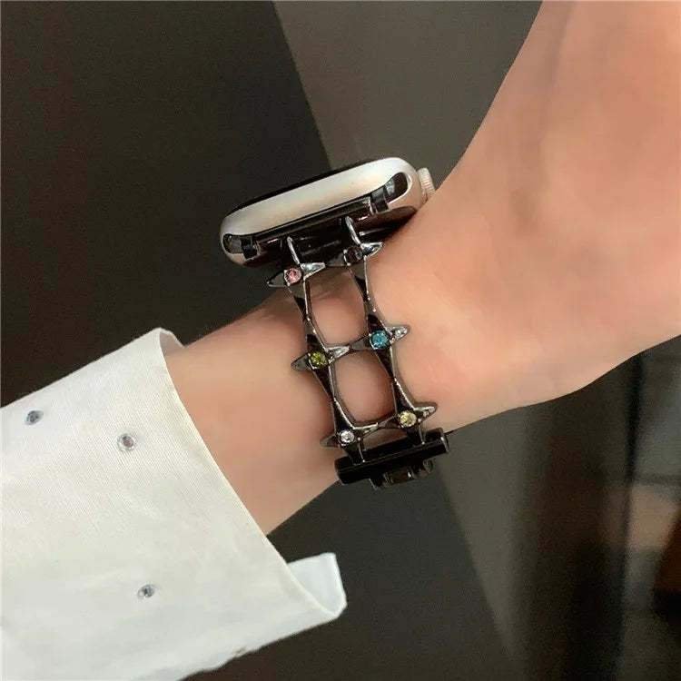 For Apple Watch Series 9 8 7 41mm / 6 5 4 SE (2023) SE (2022) SE 40mm / 3 2 1 38mm Alloy Bracelet Watch Band