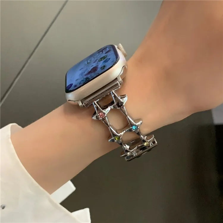 For Apple Watch Series 9 8 7 41mm / 6 5 4 SE (2023) SE (2022) SE 40mm / 3 2 1 38mm Alloy Bracelet Watch Band