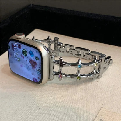 For Apple Watch Series 9 8 7 41mm / 6 5 4 SE (2023) SE (2022) SE 40mm / 3 2 1 38mm Alloy Bracelet Watch Band