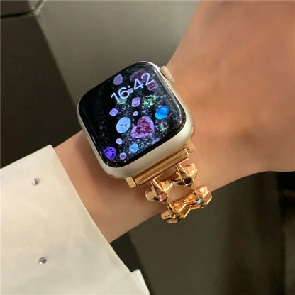 For Apple Watch Series 9 8 7 41mm / 6 5 4 SE (2023) SE (2022) SE 40mm / 3 2 1 38mm Alloy Bracelet Watch Band