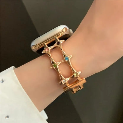 For Apple Watch Series 9 8 7 41mm / 6 5 4 SE (2023) SE (2022) SE 40mm / 3 2 1 38mm Alloy Bracelet Watch Band