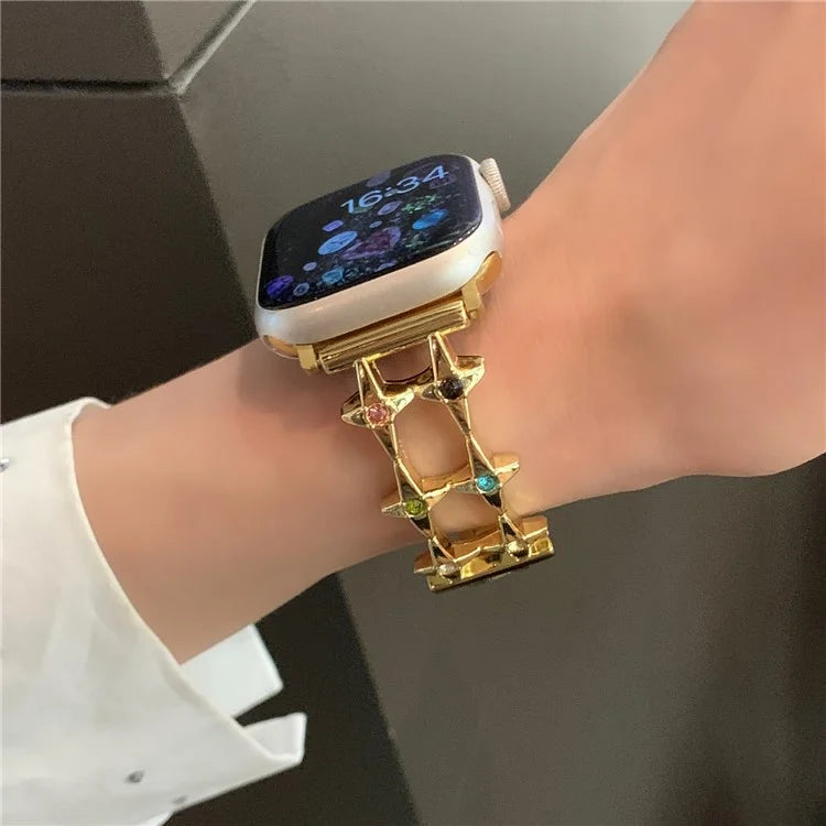 For Apple Watch Series 9 8 7 41mm / 6 5 4 SE (2023) SE (2022) SE 40mm / 3 2 1 38mm Alloy Bracelet Watch Band