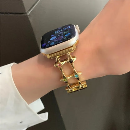 For Apple Watch Series 9 8 7 41mm / 6 5 4 SE (2023) SE (2022) SE 40mm / 3 2 1 38mm Alloy Bracelet Watch Band