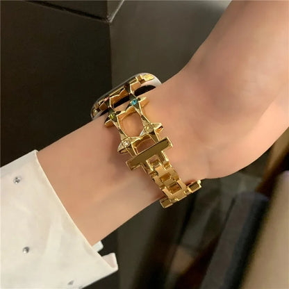 For Apple Watch Series 9 8 7 41mm / 6 5 4 SE (2023) SE (2022) SE 40mm / 3 2 1 38mm Alloy Bracelet Watch Band