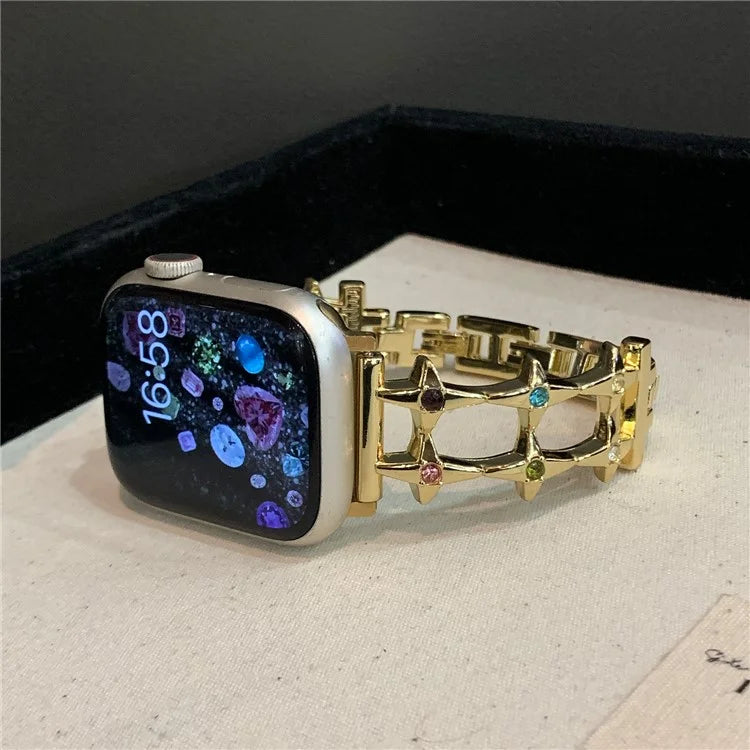 For Apple Watch Series 9 8 7 41mm / 6 5 4 SE (2023) SE (2022) SE 40mm / 3 2 1 38mm Alloy Bracelet Watch Band