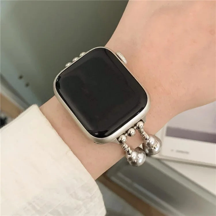 For Apple Watch Ultra 2 Ultra 49mm / Series 9 8 7 45mm / 6 5 4 SE (2022) SE (2023) SE 44mm / 3 2 1 42mm Watch Band Pearls Bracelet