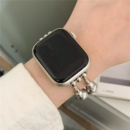 For Apple Watch Ultra 2 Ultra 49mm / Series 9 8 7 45mm / 6 5 4 SE (2022) SE (2023) SE 44mm / 3 2 1 42mm Watch Band Pearls Bracelet