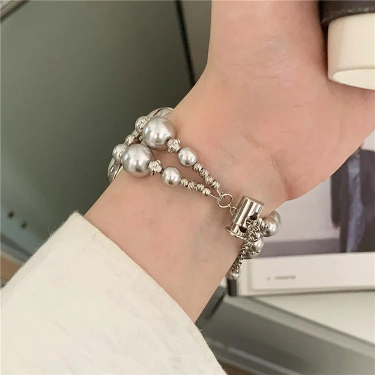 For Apple Watch Series 9 8 7 41mm / 6 5 4 SE (2022) SE (2023) SE 40mm / 3 2 1 38mm Watch Strap Pearls Bracelet