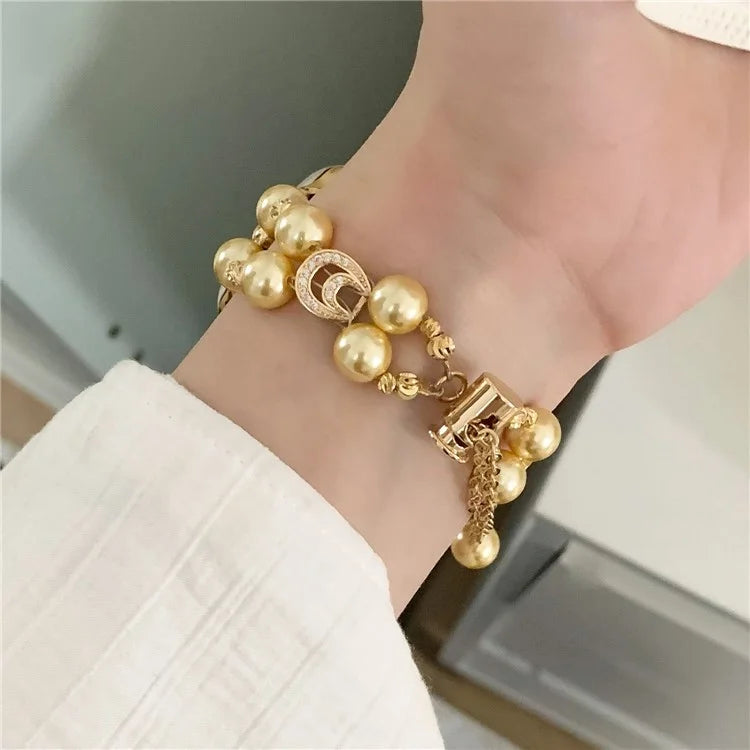 For Apple Watch Series 9 8 7 41mm / 6 5 4 SE (2022) SE (2023) SE 40mm / 3 2 1 38mm Watch Strap Pearls Bracelet