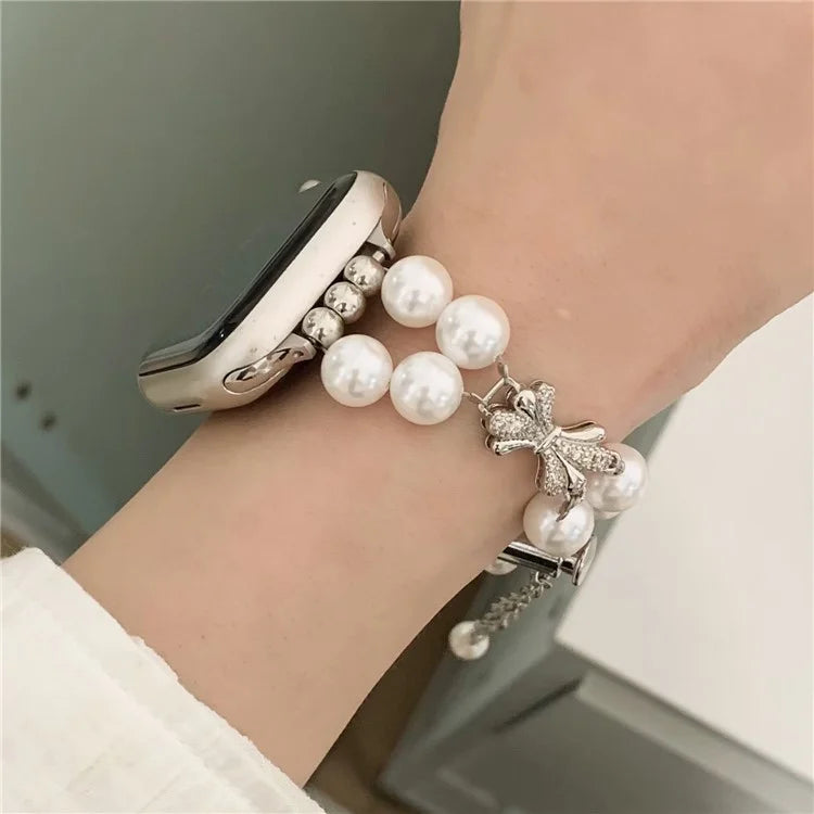 For Apple Watch Series 9 8 7 41mm / 6 5 4 SE (2022) SE (2023) SE 40mm / 3 2 1 38mm Watch Strap Pearls Bracelet