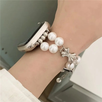 For Apple Watch Series 9 8 7 41mm / 6 5 4 SE (2022) SE (2023) SE 40mm / 3 2 1 38mm Watch Strap Pearls Bracelet