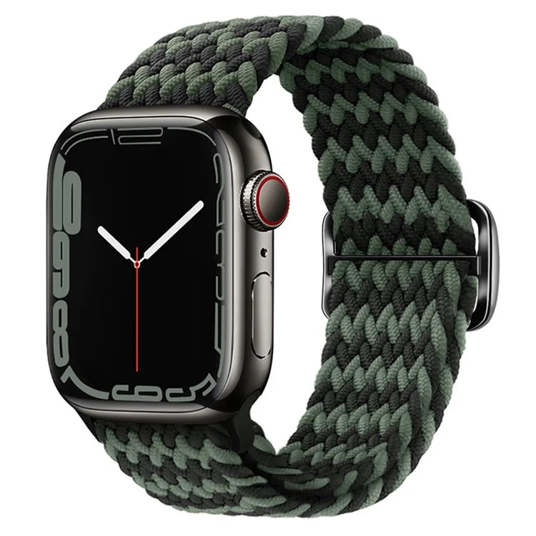 For Apple Watch Series 9 8 7 41mm / 6 5 4 SE (2022) SE (2023) SE 40mm / 3 2 1 38mm Watch Band Braided Nylon Strap