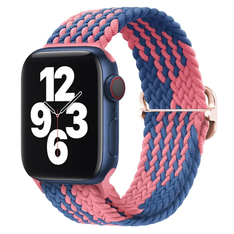 For Apple Watch Series 9 8 7 41mm / 6 5 4 SE (2022) SE (2023) SE 40mm / 3 2 1 38mm Watch Band Braided Nylon Strap