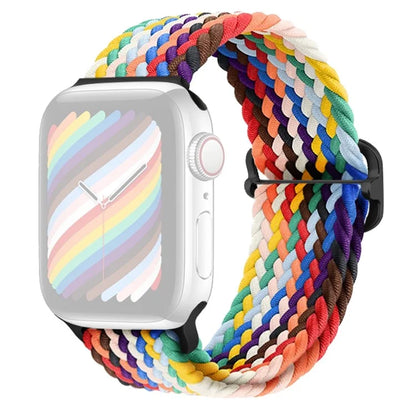 For Apple Watch Series 9 8 7 41mm / 6 5 4 SE (2022) SE (2023) SE 40mm / 3 2 1 38mm Watch Band Braided Nylon Strap