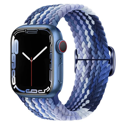 For Apple Watch Series 9 8 7 41mm / 6 5 4 SE (2022) SE (2023) SE 40mm / 3 2 1 38mm Watch Band Braided Nylon Strap