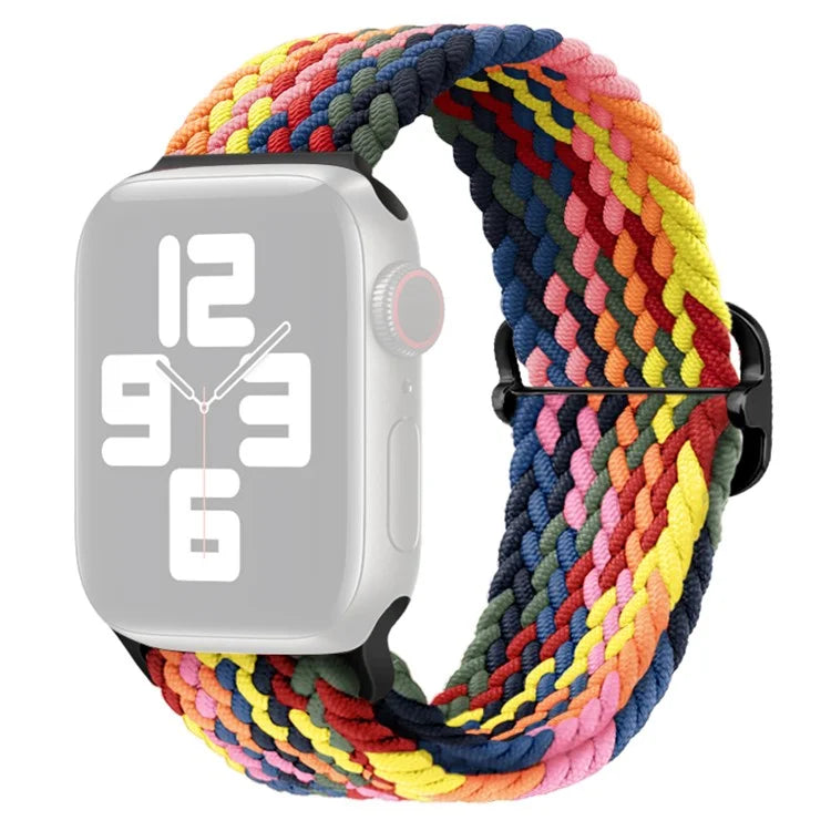 For Apple Watch Series 9 8 7 41mm / 6 5 4 SE (2022) SE (2023) SE 40mm / 3 2 1 38mm Watch Band Braided Nylon Strap