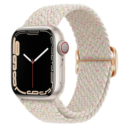 For Apple Watch Series 9 8 7 41mm / 6 5 4 SE (2022) SE (2023) SE 40mm / 3 2 1 38mm Watch Band Braided Nylon Strap