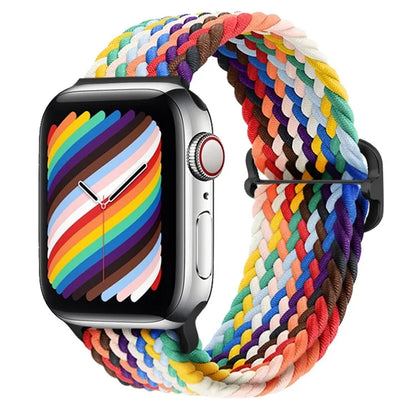 For Apple Watch Ultra 2 Ultra 49mm / 9 8 7 45mm / 6 5 4 SE (2023) SE (2022) SE 44mm / 3 2 1 42mm Strap Nylon Braided Watch Band