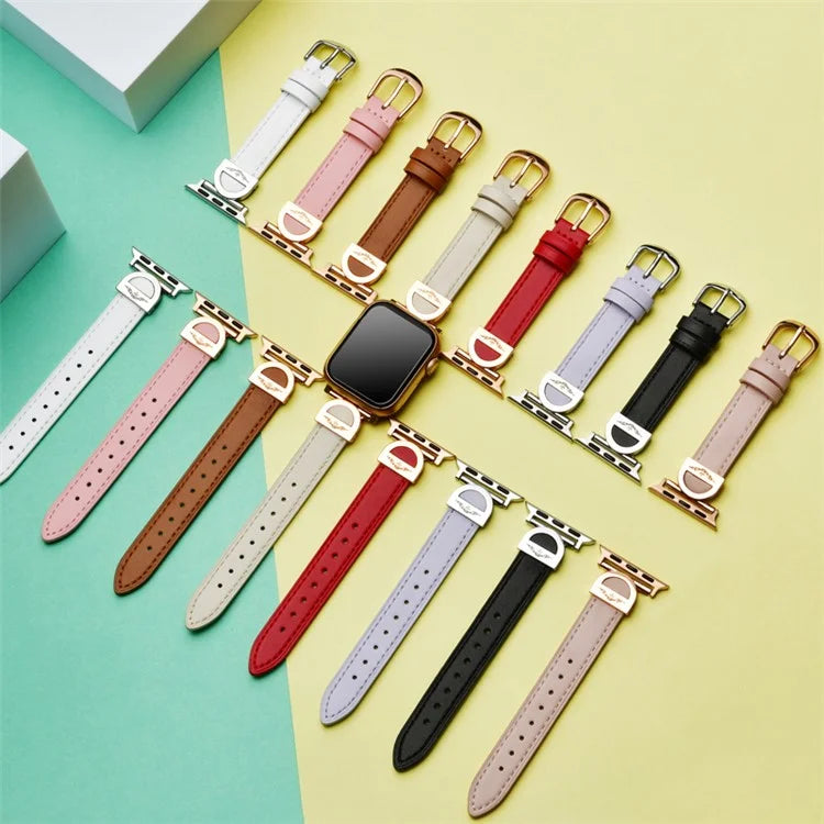 For Apple Watch Series 9 8 7 41mm / 6 5 4 SE (2023) SE (2022) SE 40mm / 3 2 1 38mm Watch Straps Microfiber Leather Bracelet Strap