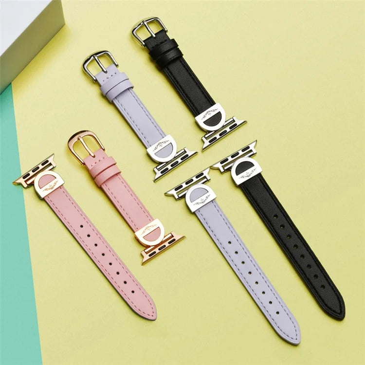 For Apple Watch Series 9 8 7 41mm / 6 5 4 SE (2023) SE (2022) SE 40mm / 3 2 1 38mm Watch Straps Microfiber Leather Bracelet Strap