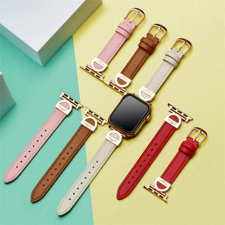 For Apple Watch Series 9 8 7 41mm / 6 5 4 SE (2023) SE (2022) SE 40mm / 3 2 1 38mm Watch Straps Microfiber Leather Bracelet Strap