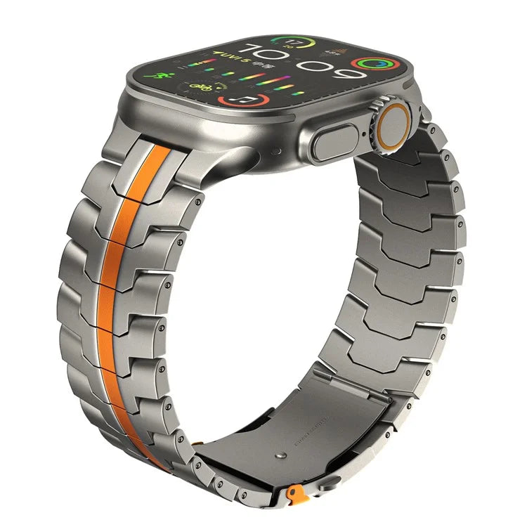 For Apple Watch Ultra 2 Ultra 49mm / Series 9 8 7 45mm / 6 5 4 SE (2022) SE (2023) SE 44mm / 3 2 1 42mm Titanium Steel Wrist Strap