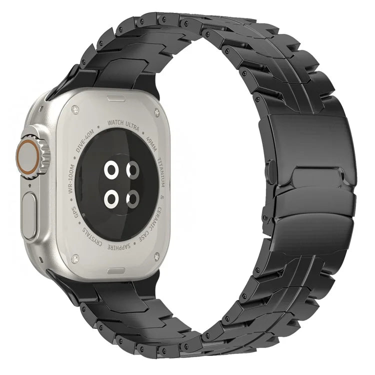 For Apple Watch Ultra 2 Ultra 49mm / Series 9 8 7 45mm / 6 5 4 SE (2022) SE (2023) SE 44mm / 3 2 1 42mm Titanium Steel Wrist Strap