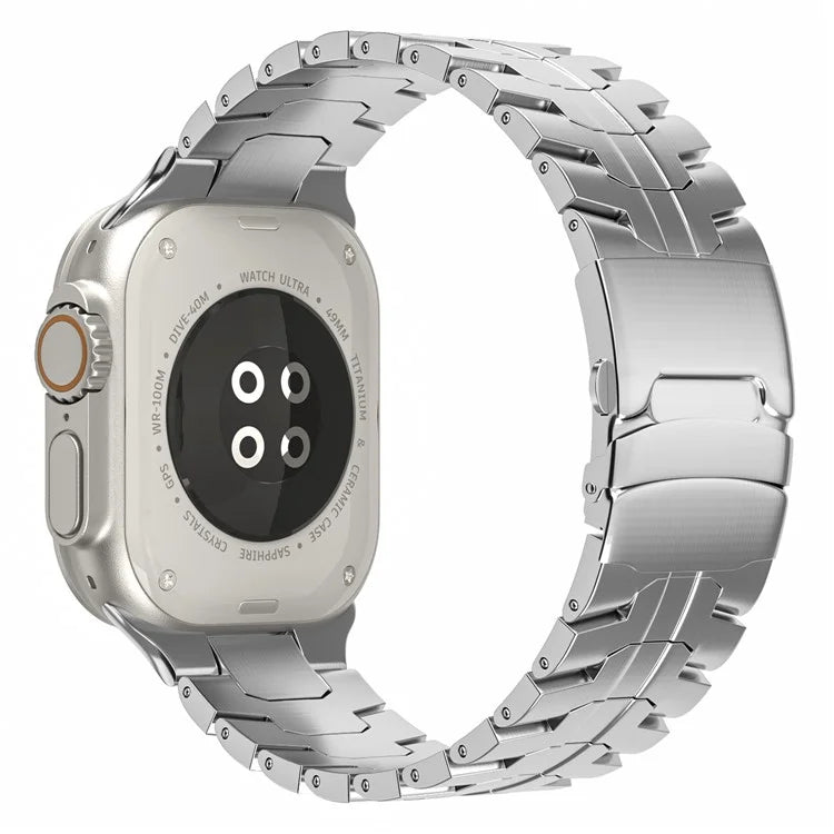For Apple Watch Ultra 2 Ultra 49mm / Series 9 8 7 45mm / 6 5 4 SE (2022) SE (2023) SE 44mm / 3 2 1 42mm Titanium Steel Wrist Strap