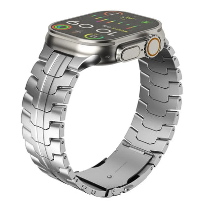 For Apple Watch Ultra 2 Ultra 49mm / Series 9 8 7 45mm / 6 5 4 SE (2022) SE (2023) SE 44mm / 3 2 1 42mm Titanium Steel Wrist Strap