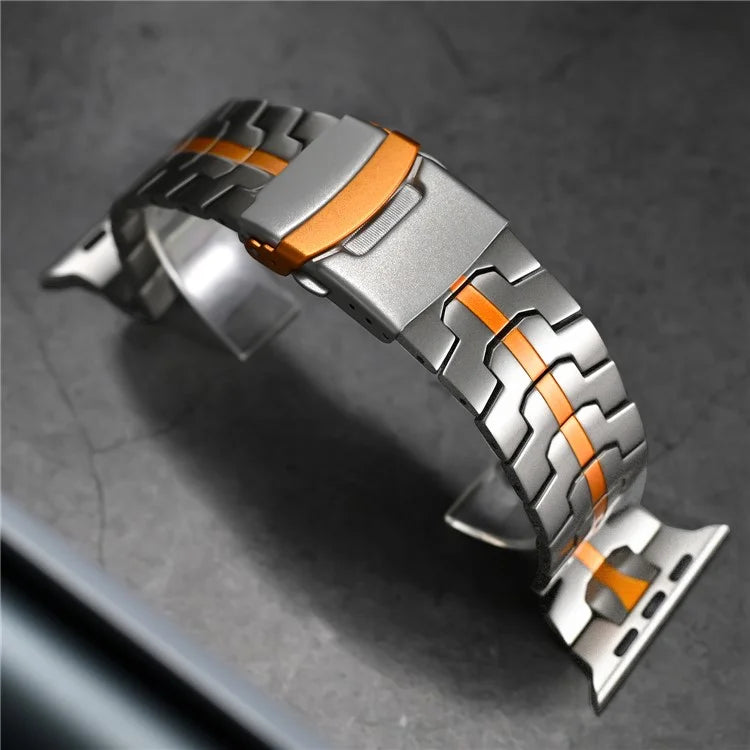 For Apple Watch Series 9 8 7 41mm / 6 5 4 SE (2023) SE (2022) SE 40mm / 3 2 1 38mm Bracelet Titanium Steel Watch Band