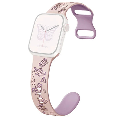For Apple Watch Ultra 2 Ultra 49mm / Series 9 8 7 45mm / 6 5 4 SE (2022) SE (2023) SE 44mm / 3 2 1 42mm Silicone Strap