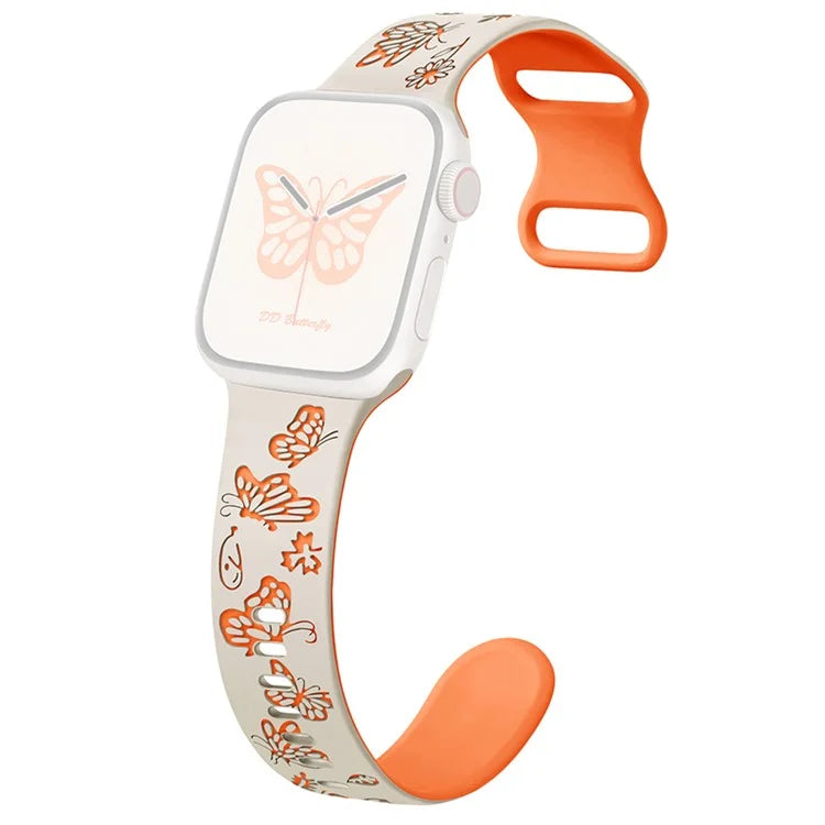 For Apple Watch Ultra 2 Ultra 49mm / Series 9 8 7 45mm / 6 5 4 SE (2022) SE (2023) SE 44mm / 3 2 1 42mm Silicone Strap