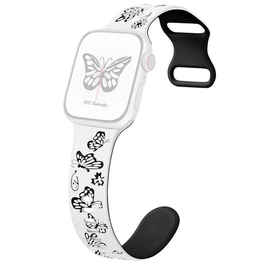 For Apple Watch Series 9 8 7 41mm / 6 5 4 SE (2022) SE (2023) SE 40mm / 3 2 1 38mm Silicone Strap Dual Color Watchband