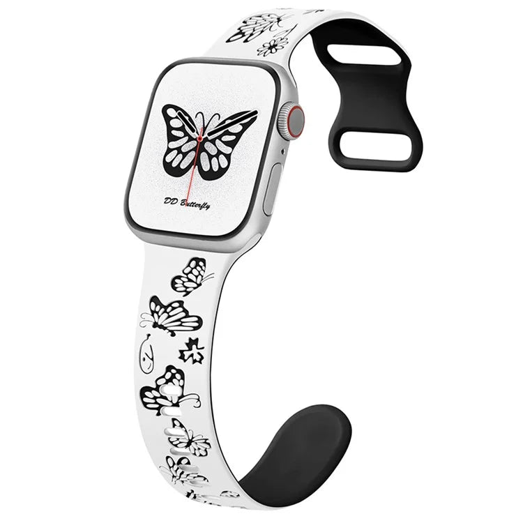 For Apple Watch Series 9 8 7 41mm / 6 5 4 SE (2022) SE (2023) SE 40mm / 3 2 1 38mm Silicone Strap Dual Color Watchband