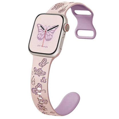 For Apple Watch Series 9 8 7 41mm / 6 5 4 SE (2022) SE (2023) SE 40mm / 3 2 1 38mm Silicone Strap Dual Color Watchband