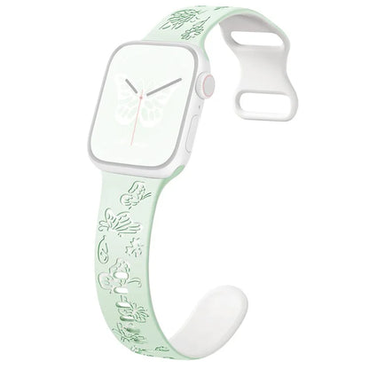 For Apple Watch Series 9 8 7 41mm / 6 5 4 SE (2022) SE (2023) SE 40mm / 3 2 1 38mm Silicone Strap Dual Color Watchband