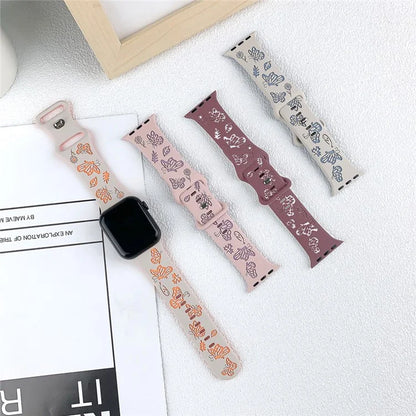 For Apple Watch Series 9 8 7 41mm / 6 5 4 SE (2022) SE (2023) SE 40mm / 3 2 1 38mm Silicone Strap Dual Color Watchband