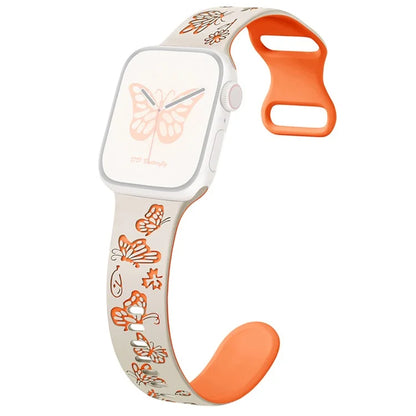 For Apple Watch Series 9 8 7 41mm / 6 5 4 SE (2022) SE (2023) SE 40mm / 3 2 1 38mm Silicone Strap Dual Color Watchband