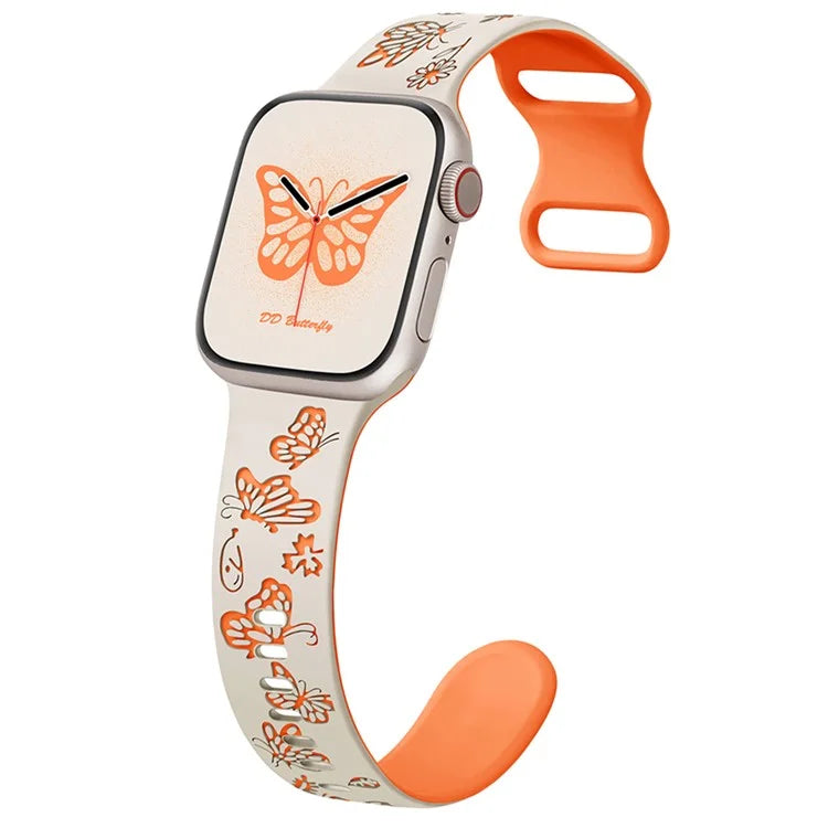 For Apple Watch Series 9 8 7 41mm / 6 5 4 SE (2022) SE (2023) SE 40mm / 3 2 1 38mm Silicone Strap Dual Color Watchband