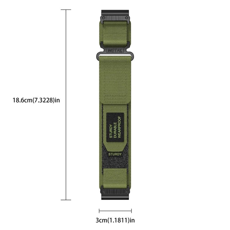 For Garmin Fenix 7 / Forerunner 965 / 955 / 945 / 935 Watch Band 22mm Rugged Nylon Sports Strap