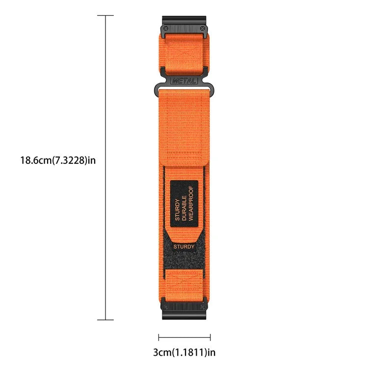 For Garmin Tactix 7 Pro / Fenix 7X / 6X Pro / 5X Plus Watch Band 26mm Nylon Wrist Strap