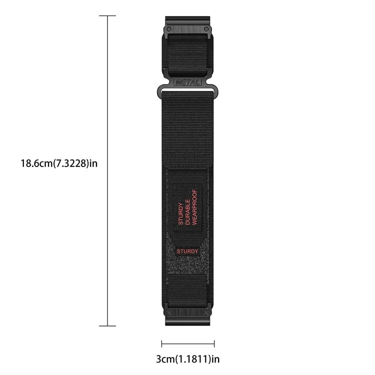 For Garmin Tactix 7 Pro / Fenix 7X / 6X Pro / 5X Plus Watch Band 26mm Nylon Wrist Strap