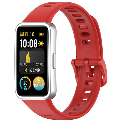 For Huawei Band 8 / 8 NFC / 9 / 9 NFC Glossy Silicone Watch Strap Replacement Watchband